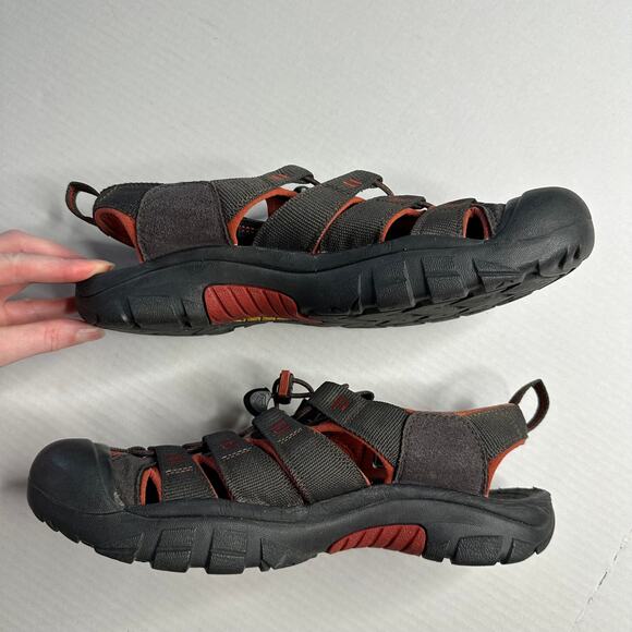 Men\'s Sz 9.5 KEEN Newport H2 Sandals Orange Brown Water Hiking Adventure Outdoor main image 5